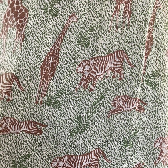 Handmade Animal Print Blouse Sheer Long Sleeve Shirt Top Size Medium / Large - Picture 5 of 6